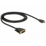 DeLOCK 85582 video cable adapter 1 m HDMI Type A (Standard) DVI-D Black