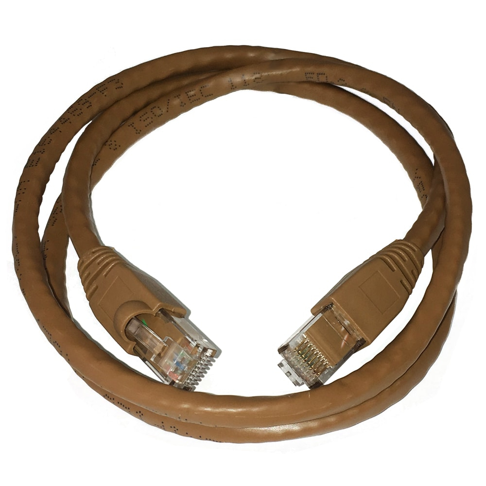 Videk Cat6 Booted UTP RJ45 to RJ45 Patch Cable Brown 0.5Mtr