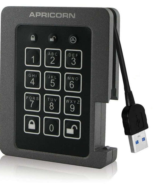 Image of Apricorn Aegis Padlock 120 GB Black, Grey
