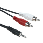 Schwaiger TFS1050 533 audio kabel 5 m 3.5mm 2 x RCA Zwart