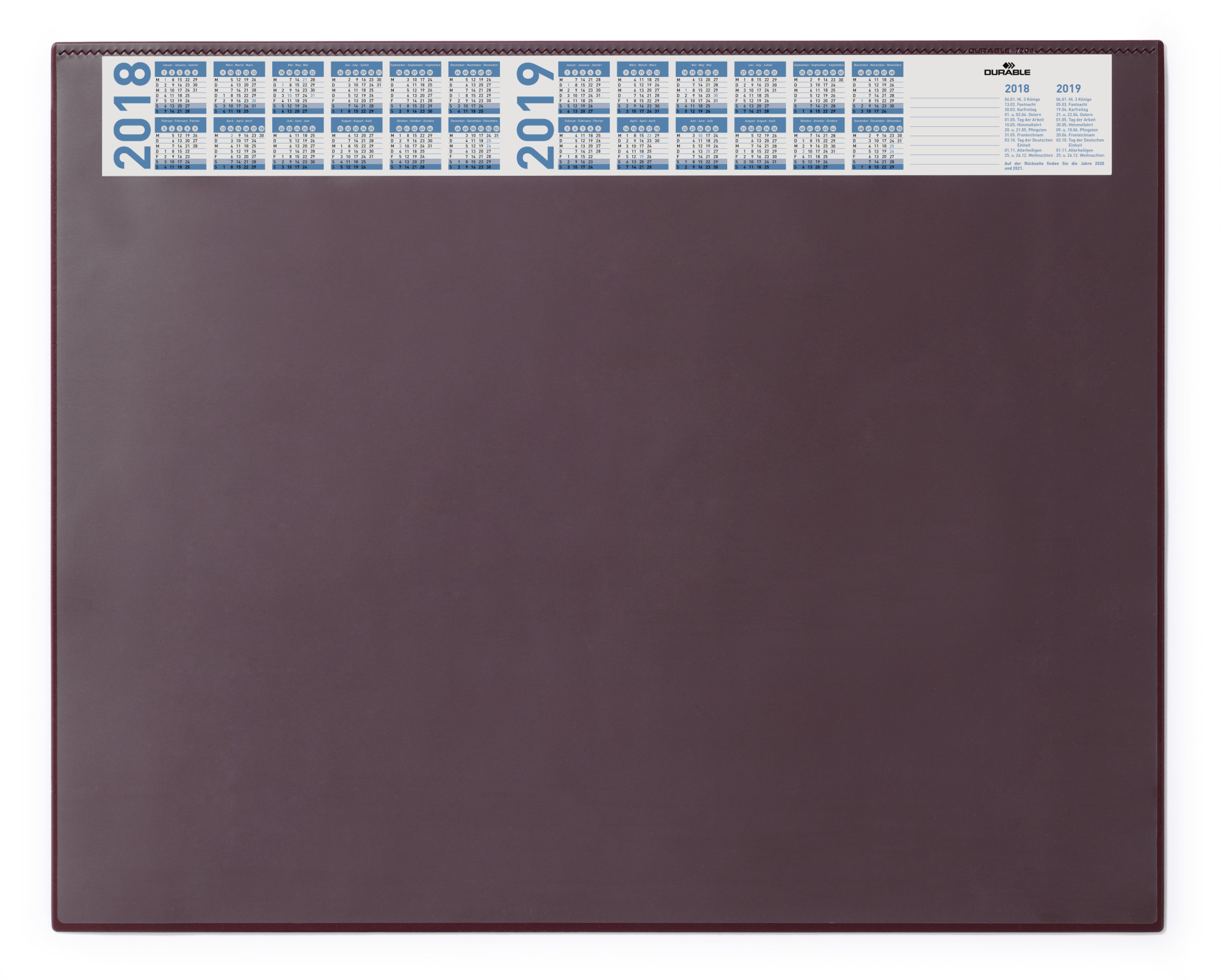 Durable 720403 desk pad Burgundy