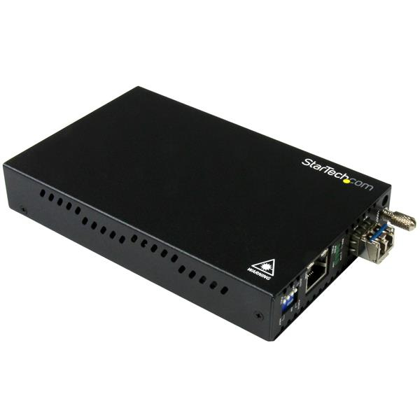 Image of StarTech.com Gigabit Ethernet Copper-to-Fiber Media Converter - SM...