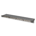 Digitus CAT 6, Class E High Density Patch Panel, shielded, black