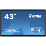 iiyama T4361MSC-B1 Signage Display 109.2 cm (43") LED 340 cd/m² Full HD Black Touchscreen