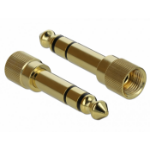 DeLOCK 65983 tussenstuk voor kabels 6.35mm 3.5mm Goud