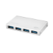LogiLink USB 3.0 Hub, 4-port, incl. power supply, silver