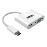 Tripp Lite U444-06N-V-C USB-C to VGA Adapter with PD Charging, White
