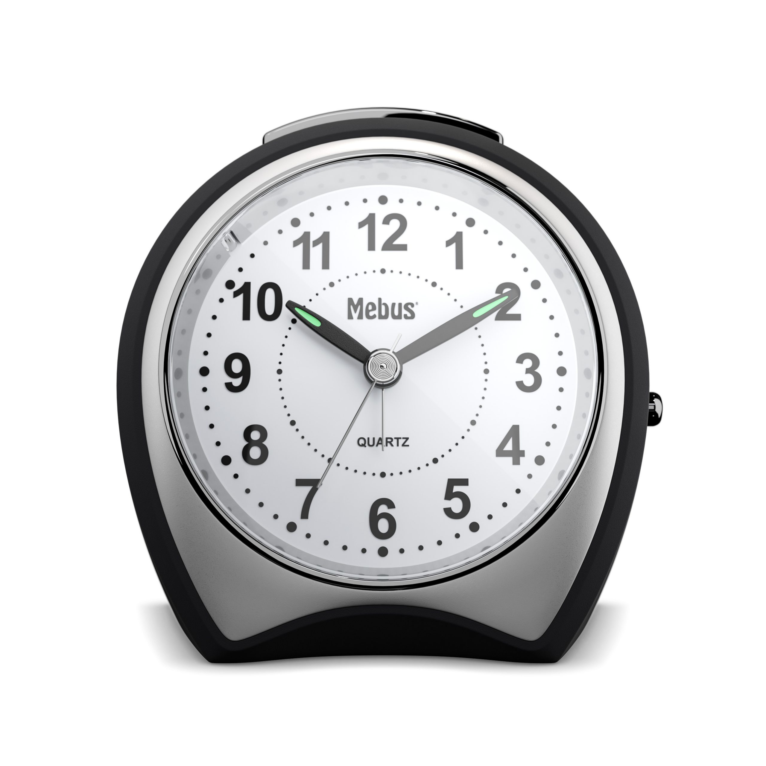 Image of Mebus 27220 - Quartz alarm clock - Black - Grey - Plastic - 12h -...