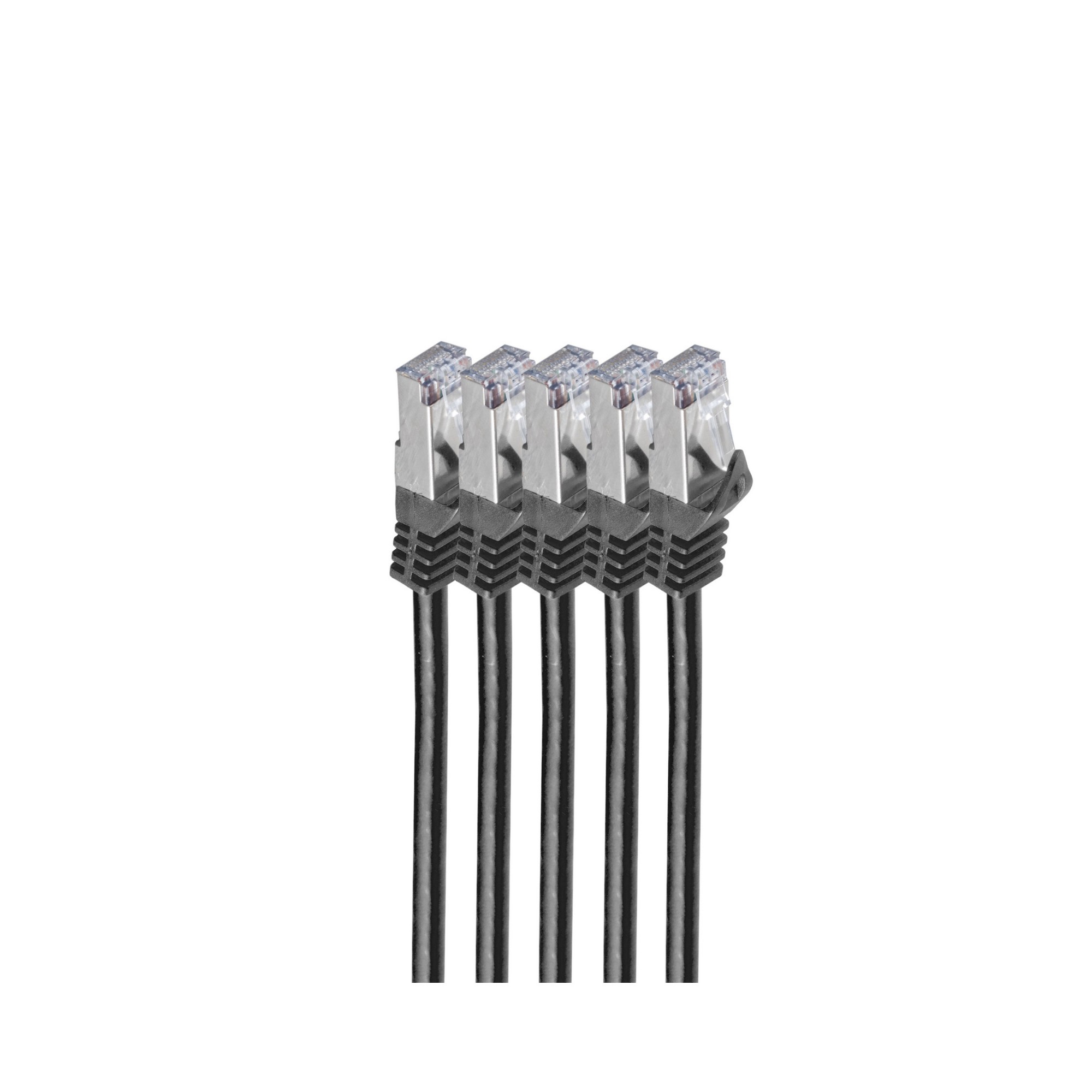 EU Product - RJ45 Patchkabel S/FTP, Cat7 VE5, 0,5m schwarz thumbnail