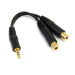 StarTech.com Cable 15cm Audio Splitter Divisor de Auriculares Mini-Jack 3,5mm Estéreo Macho a 2x Hembra