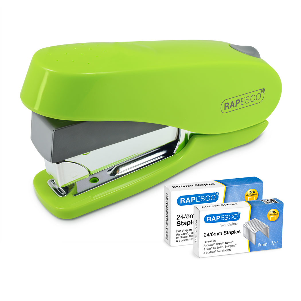Image of Rapesco ECO Luna Less Effort Green Flat clinch