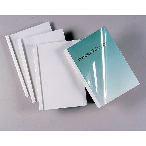 GBC Standard Thermal Binding Covers 6mm White (100)