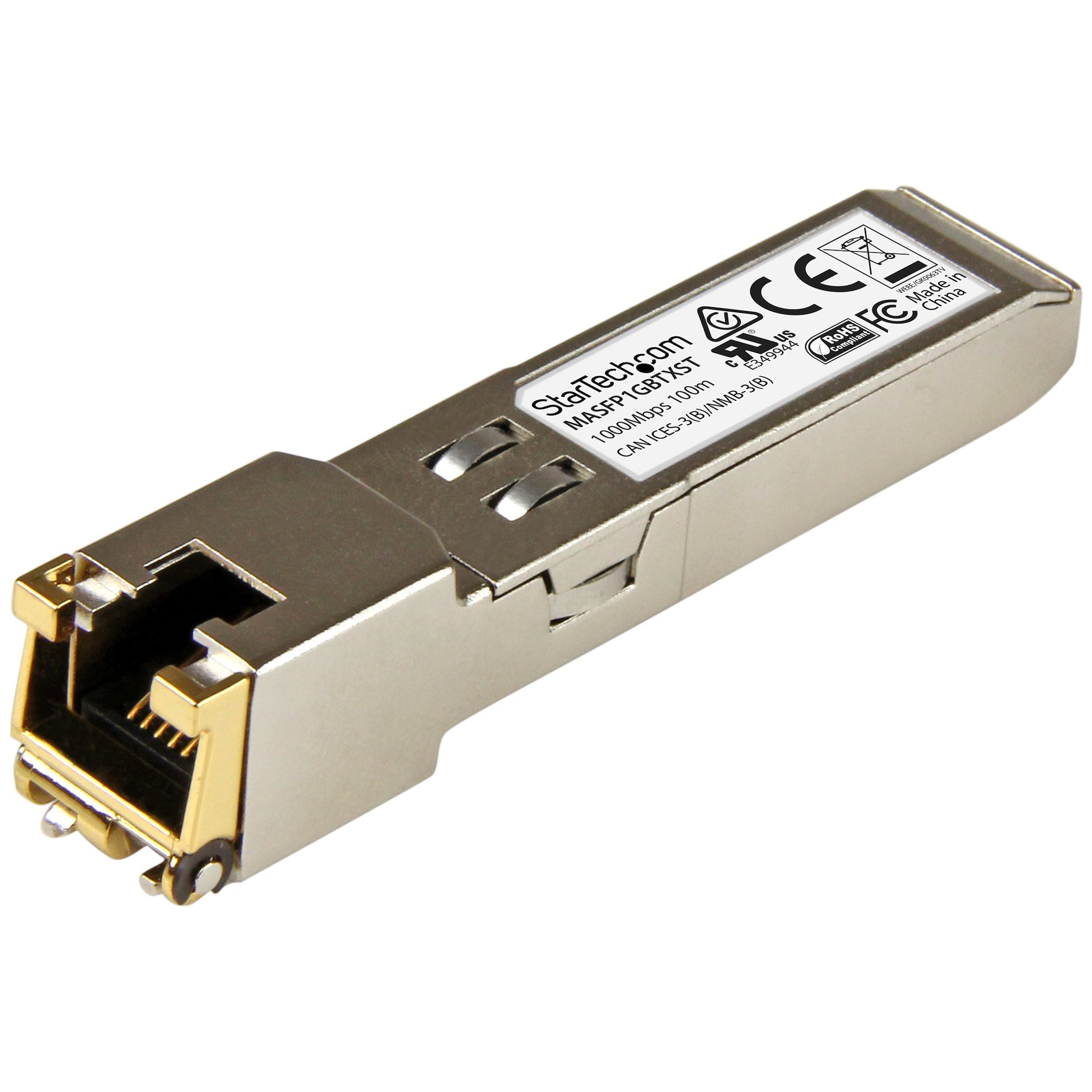 Image of StarTech.com Cisco Meraki MA-SFP-1GB-TX Compatible SFP Module -...