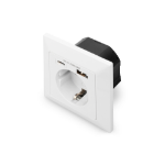 Digitus Safety Plug for Flush Mounting with 1 x USB Type-C™, 1 x USB A