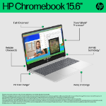 HP Chromebook 15a-nb0001na Wi-Fi 6 (802.11ax) Silver