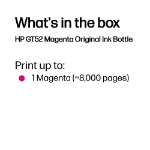 HP M0H55AE/GT52 Ink cartridge magenta, 8K pages 70ml for HP DeskJet GT 5800/Ink Tank Wireless 415/Smart Tank 515