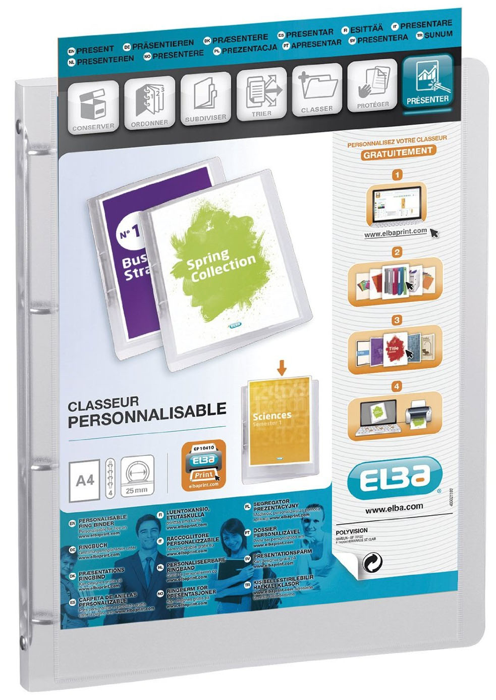 Image of Elba 100201432 ring binder A4 Transparent