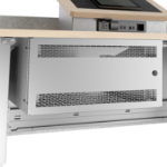 Middle Atlantic ForumTM Lectern 6RU Under Worksurface Rack in Magnesium Powdercoat