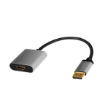 LogiLink CDA0108 video cable adapter 0.15 m DisplayPort HDMI Black, Grey
