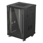 Lanberg FF01-6618-12B rack 18U Vrijstaande rek Zwart