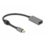 DeLOCK 66570 video cable adapter 0.2 m Mini DisplayPort HDMI Type A (Standard) Black, Grey