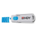 Lindy HDMI Port Blocker Kit, Blue (1x Key, 4x Locks)