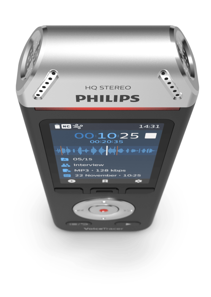 Philips Voice Tracer DVT2110/00 dictaphone Flash card Black, Chrome