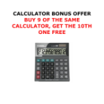 Canon AS-220RTS 12 DIGIT DESKTOP CALC ARC MODERN DESIGN BODY 120 STEP CALC-BUY 9 GET 1