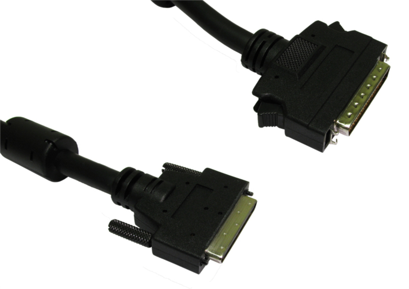Cables Direct 2m, HPDB50 M/U2CN68 M, SCSI-5 SCSI cable Black External DB50/HPM 68-p