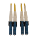 Tripp Lite N370X-04M 400G Duplex Singlemode 9/125 OS2 Switchable Fiber Optic Cable (LC/UPC M/M), LSZH, Yellow, 4 m (13.1 ft.)