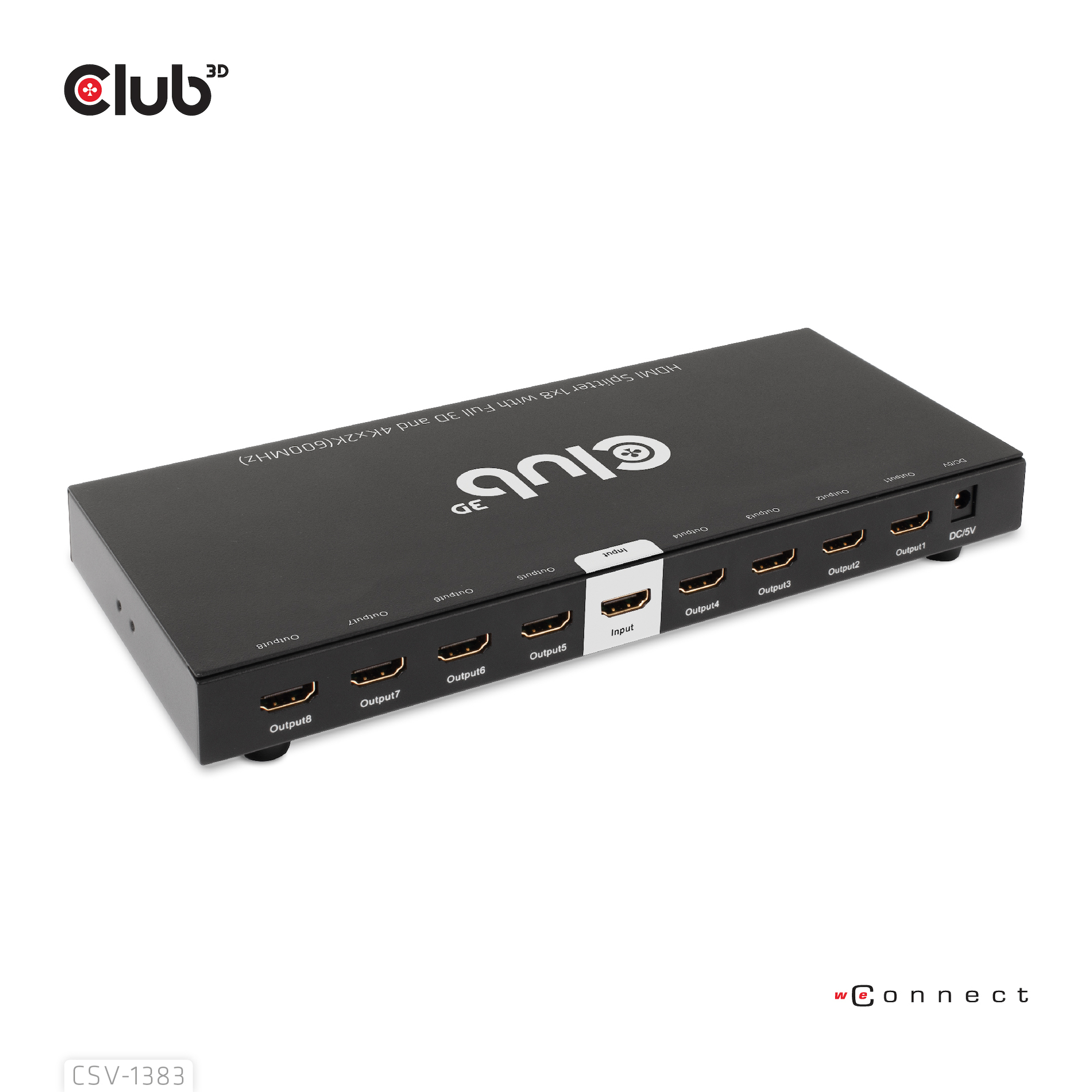 Image of CLUB3D 1 to 8 HDMI Splitter Full 3D and 4K60Hz(600MHz)