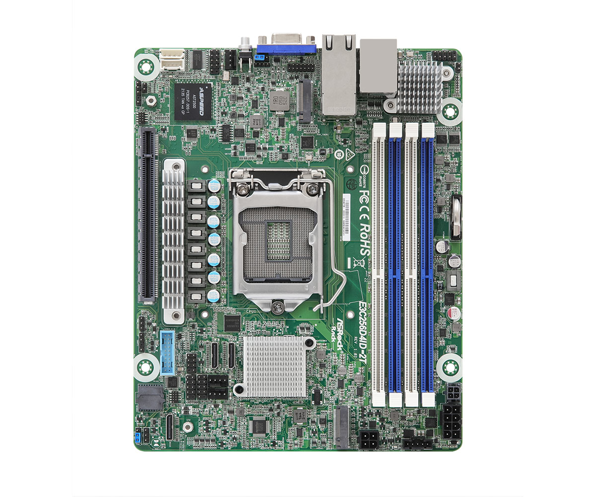 E3C256D4ID-2T ASROCK E3C256D4ID-2T - Intel - LGA 1200 (Socket H5) - Intel? Xeon? - E-2300 - DDR4-SDRAM - 32 GB