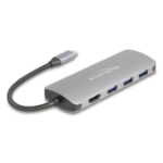 DeLOCK 64323 interface hub USB 3.2 Gen 2 (3.1 Gen 2) Type-C 10000 Mbit/s Grey