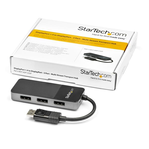 StarTech.com 3-Port DisplayPort MST Hub - DP 1.4