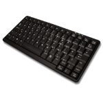 Accuratus - KYB500-K82A-15BK; high quality small footprint mini USB in black with ESD rating of 15KV air discharge. Keyboard seal available separately - VIZ-K82A-SEEL. .