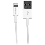 StarTech.com 1m 3ft White Apple 8-pin Slim Lightning to USB Cable for iPhone iPod iPad - Thin Apple Lightning to USB Charger / Sync Cable - Discontinued, Limited Stock, Replaced by RUSBLTMM1M
