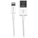 StarTech.com Cable Delgado Lightning Apple 8 pines a USB 1m para iPhone / iPad / iPod - de Carga y Sincronización - Blanco - Producto Descontinuado, Inventario Limitado, Remplazado por el RUSBLTMM1M