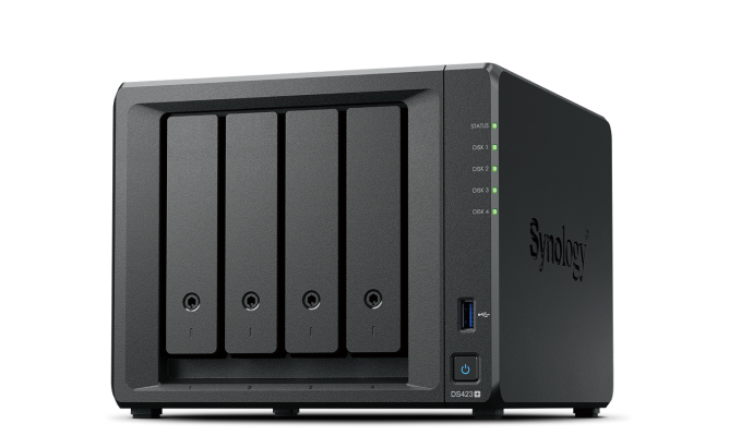 Photos - NAS Server Synology DiskStation DS423+ NAS Desktop Ethernet LAN Black J4125 DS423+/48 