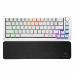 Cooler Master Peripherals CK721 keyboard Universal USB + RF Wireless + Bluetooth QWERTZ German Silver, White