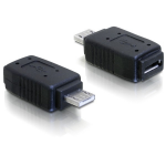 DeLOCK Adapter USB micro-A+B female to USB micro A-male Black