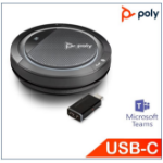 POLY Plantronics/Poly Calisto 5300-M with USB-C BT600 dongle, Bluetooth Speakerphone, Teams certified, Portable and personal, Easy Connect and control