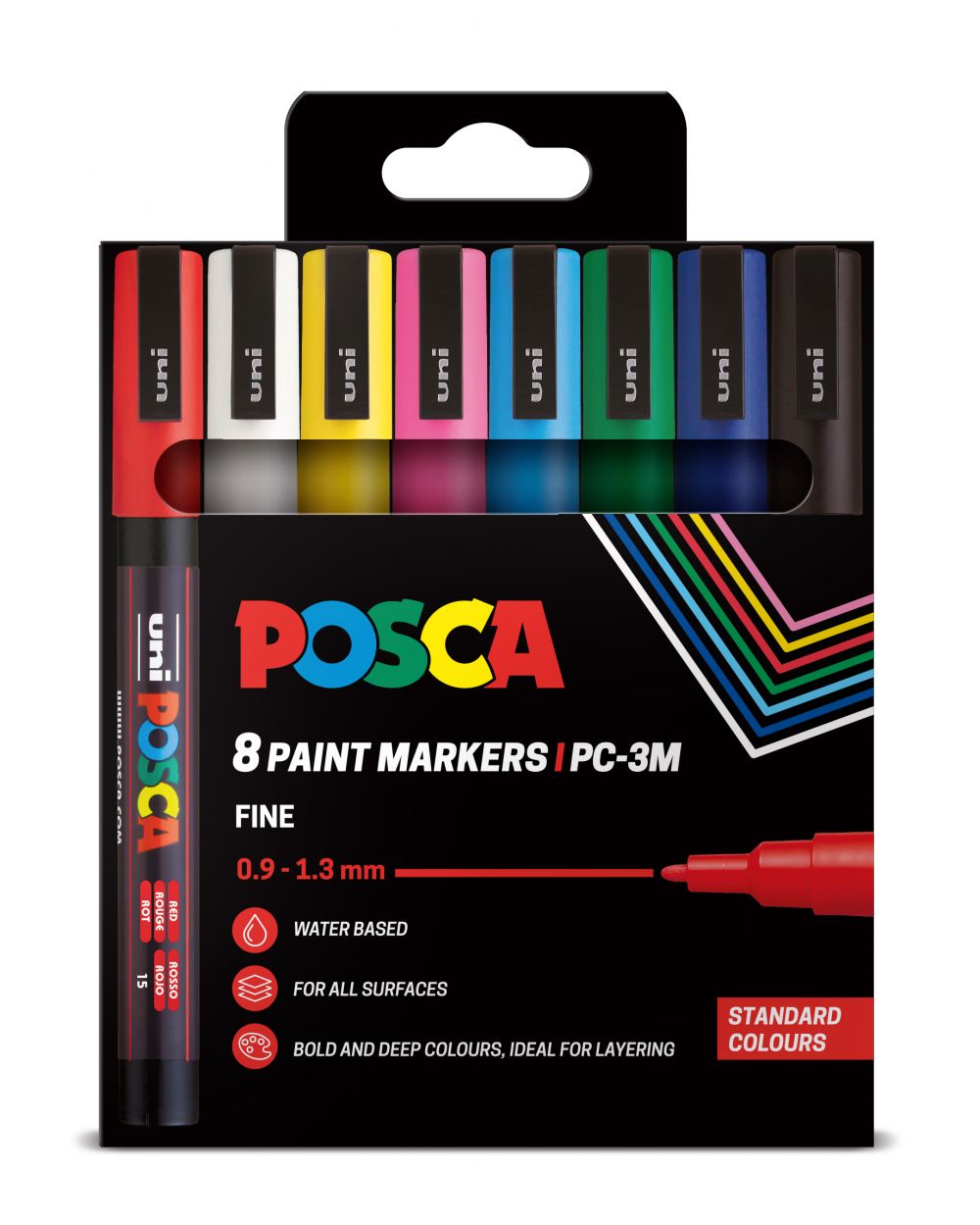 8 Pack Paint Markers 3M Fine Standard Colours thumbnail