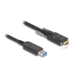 DeLOCK 83206 USB-kabel USB 3.2 Gen 2 (3.1 Gen 2) 10 m USB A USB C Zwart