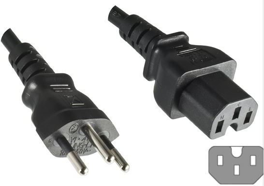 Microconnect PE160518 power cable Black 1.8 m C15 coupler