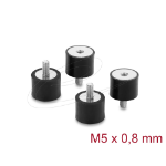 DeLOCK 60819 mounting kit Black, Steel Steel, Rubber