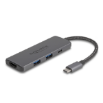 DeLOCK 87804 laptop dock & poortreplicator Bedraad USB 3.2 Gen 1 (3.1 Gen 1) Type-C Grijs