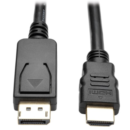 Tripp Lite P582-006-V2 DisplayPort 1.2 to HDMI Adapter Cable (DP with Latches to HDMI M/M), 4K, 6 ft. (1.8 m)