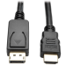 Tripp Lite P582-006-V2 video cable adapter 72" (1.83 m) DisplayPort HDMI Black, Metallic