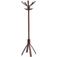 PMCAFE ALBA Cafe Coat Stand 10 Pegs Dark Wood PMCAFE