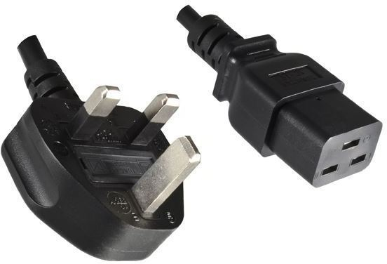 Microconnect PE090618 power cable Black 1.8 m Power plug type G C19 coupler